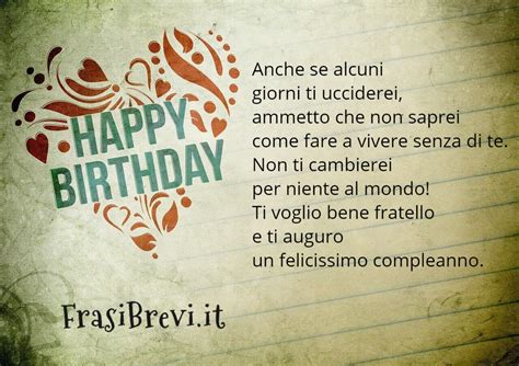 frasi di compleanno fratello